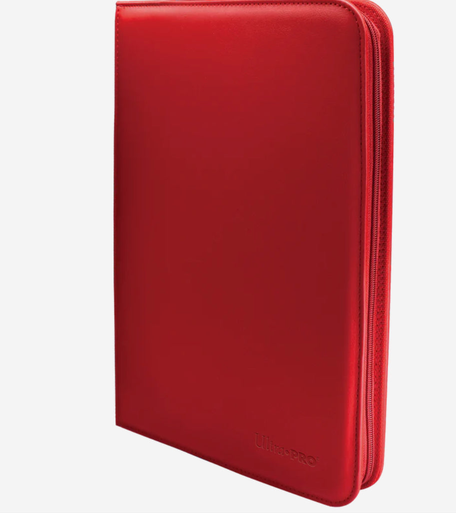 Vivid 9-Pocket Zippered PRO-Binder red 360