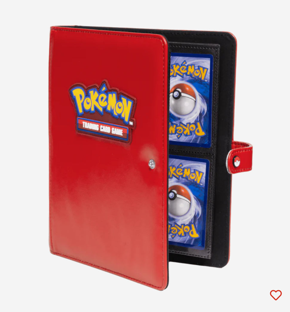 Premium Red 4-Pocket Snap Binder for Pokémon