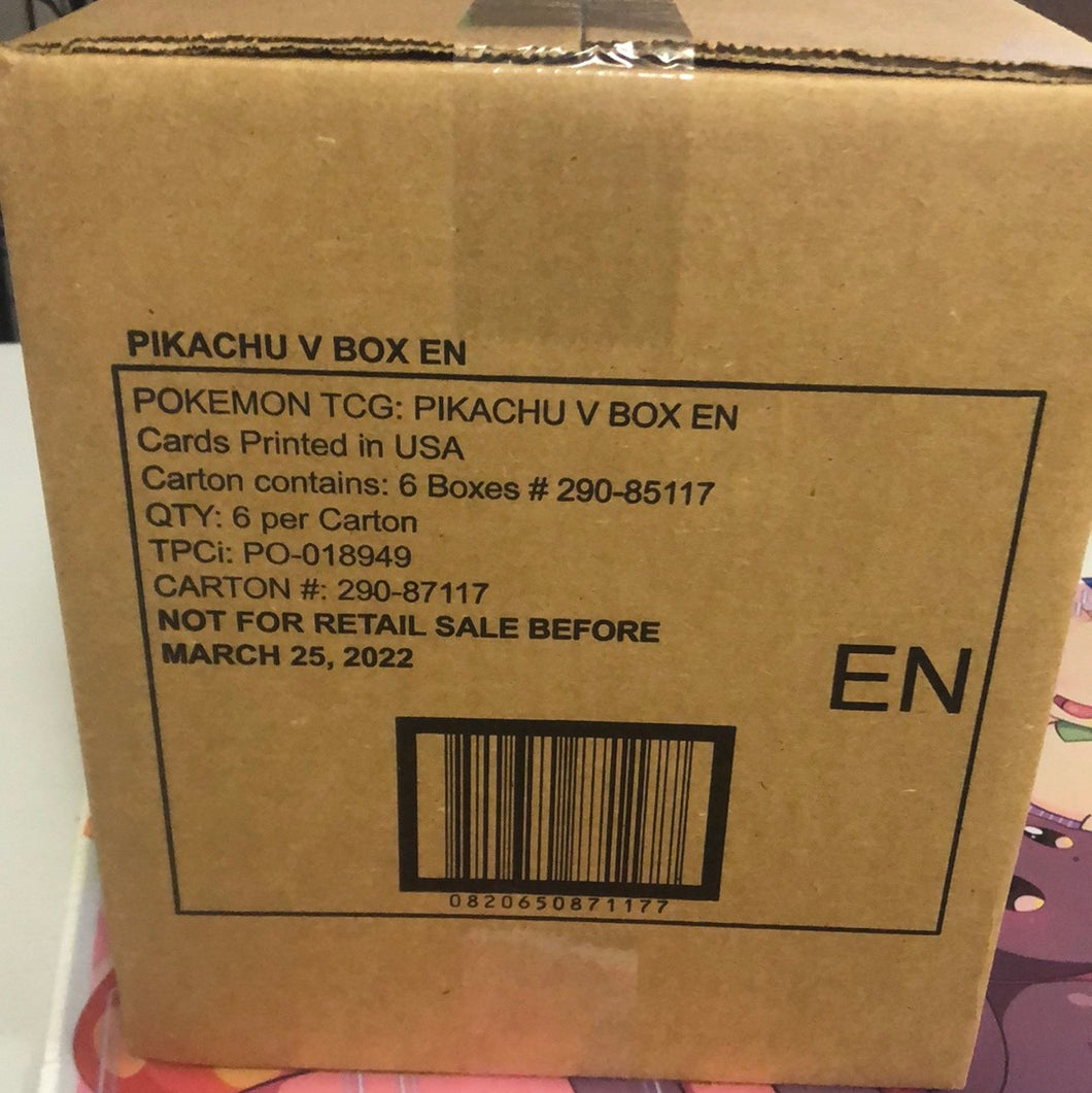 Pikachu V collection case of 6 boxes