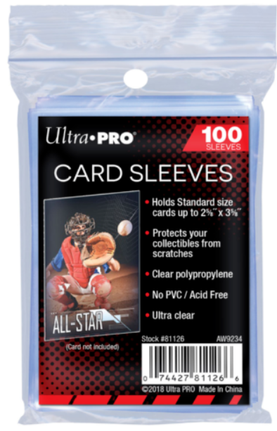 100-Pack) Ultra Pro Soft Trading Card Sleeves Zip Lock Pack