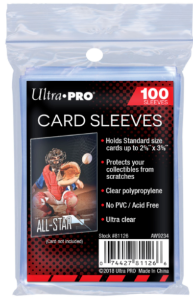 (100-Pack) Ultra Pro Soft Trading Card Sleeves Zip Lock Pack - Acid/PVC Free Penny